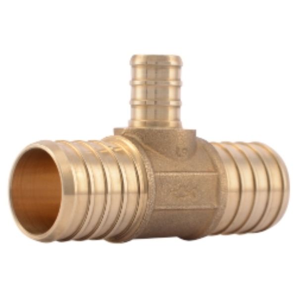 1 x 1 x 0.5 in. RT LF Brass Pex Tee