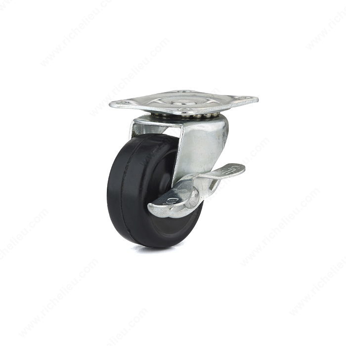 Rubber Casters, Industrial Black