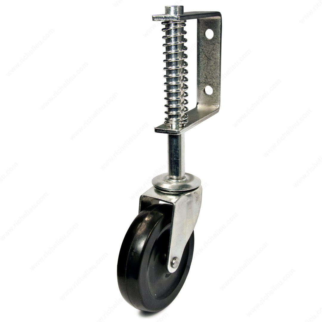 4 in. Swivel Rubber Gate Caster, Black