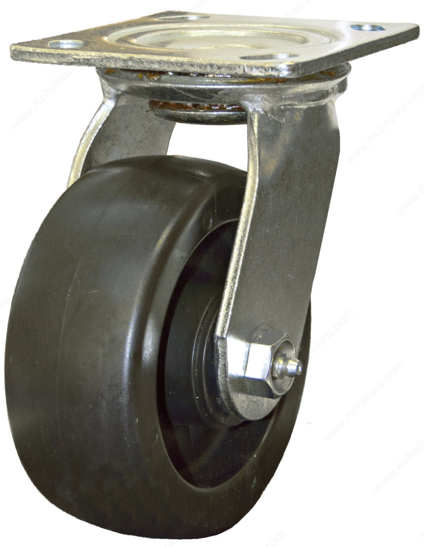 4 in. General Duty Polypropylene Swivel Caster, Black