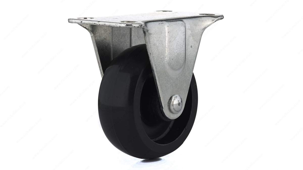 4 in. General Duty Polypropylene Rigid Caster, Black