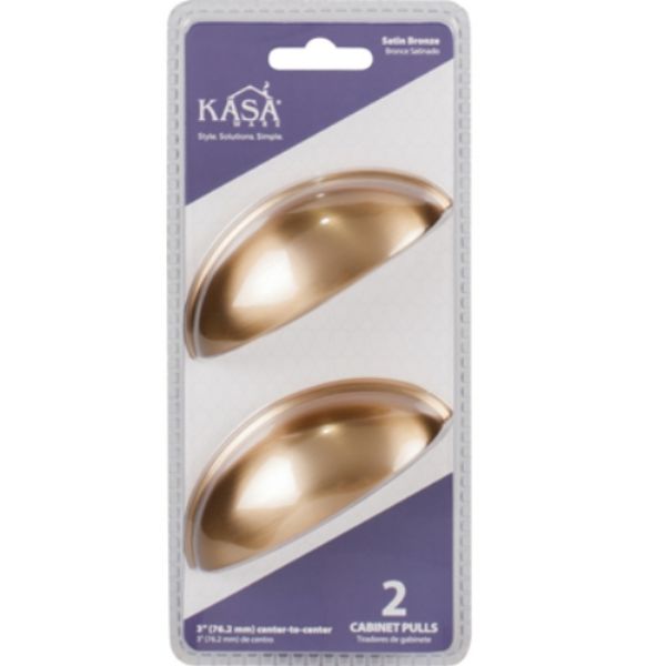 K3833SBZ-2 Cup Pull 3C2C, Satin Nickel - Pack of 2