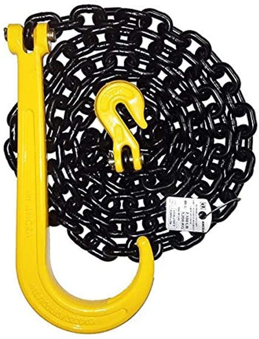 Picture of Ancra & S-Line 50378-10-10 0.375 in. x 10 ft. Chain Assembly with Grade-80 J-Hook & Clevis