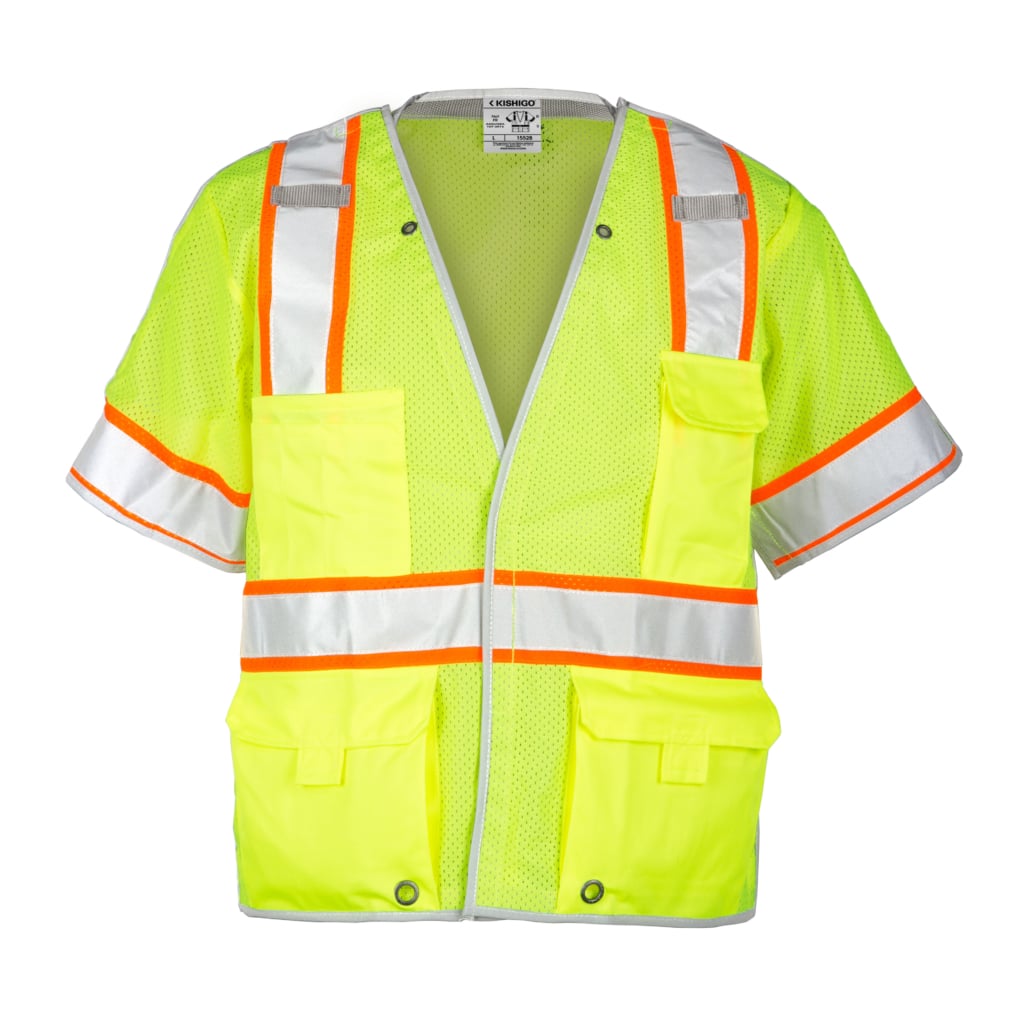 Brilliant Series Type R Class 3 Breakaway Safety Vest, Yellow - Small