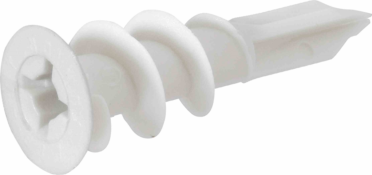 No.8 Zip-It Nylon Self-Drilling Wallboard Anchor - 100 Count