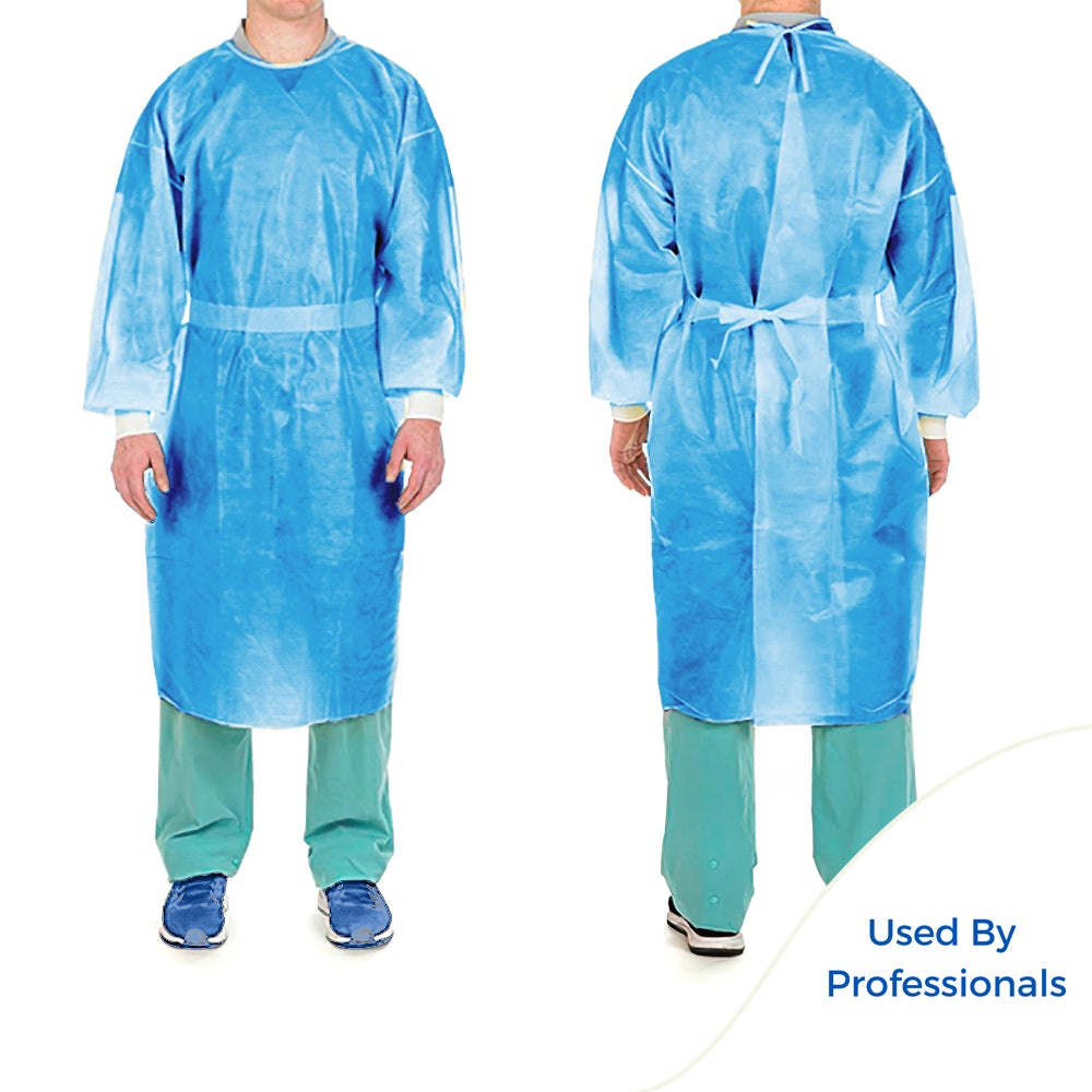 Picture of GDI Medical DG-2 Level 2 Disposable Isolation Gown&#44; Blue - 54 in.