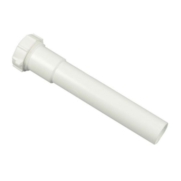 1.25 x 8 in. Slip Joint Extension Tube, White