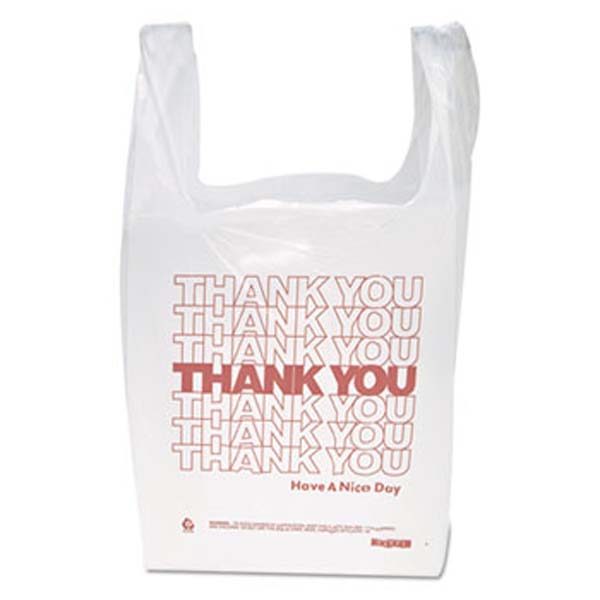 Inteplast Group 11.5 x 21 in T-Shirt Bag, White - 900 Count