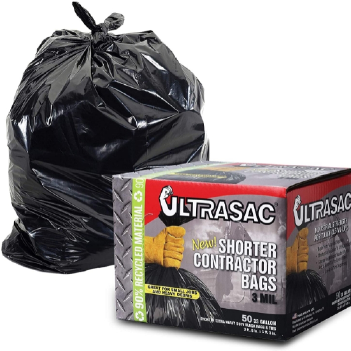 Picture of Aluf Plastics UL SHORT CONTRACTOR 50 4 Flap Ultrasac Contractor Bag