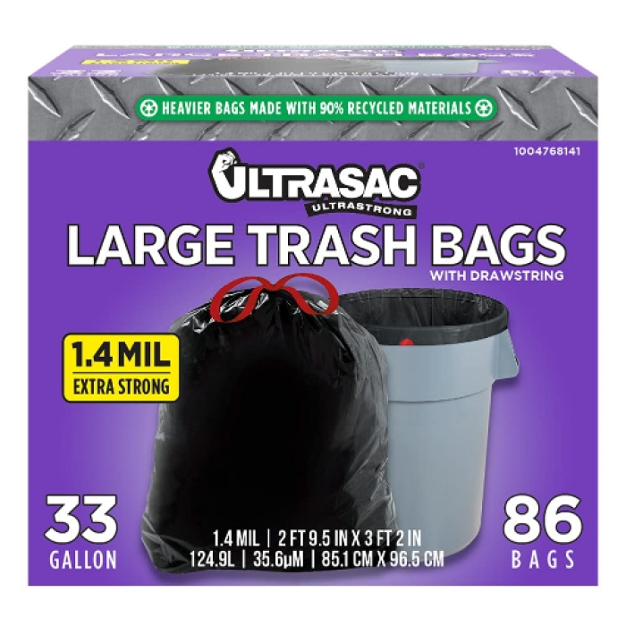Picture of Aluf Plastics UL 33 GAL.-DS 33 gal Heavy Duty Drawstring Trash Bag