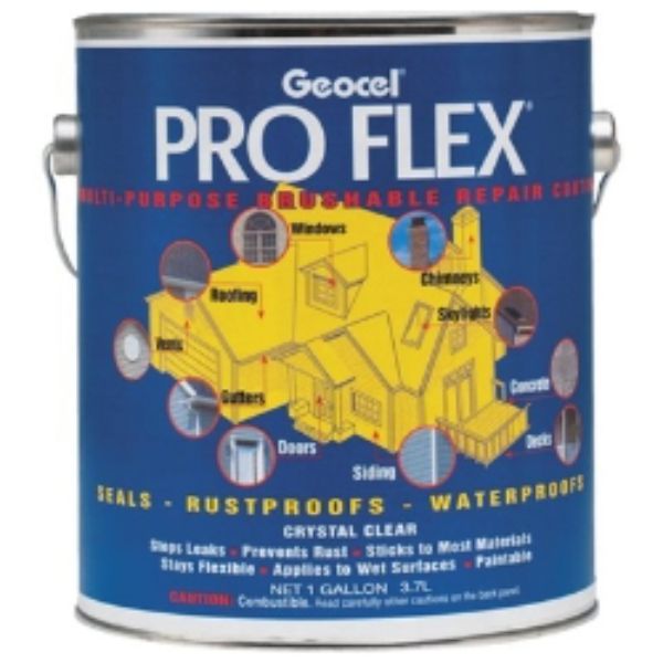1 Gallon Tripolymer Brushable Repair Sealant Coating, Clear
