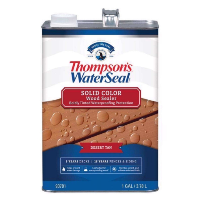 TH.093701-16 1 gal Stain Solid Water Sealer Wood Protector, Maple Brown - Pack of 4