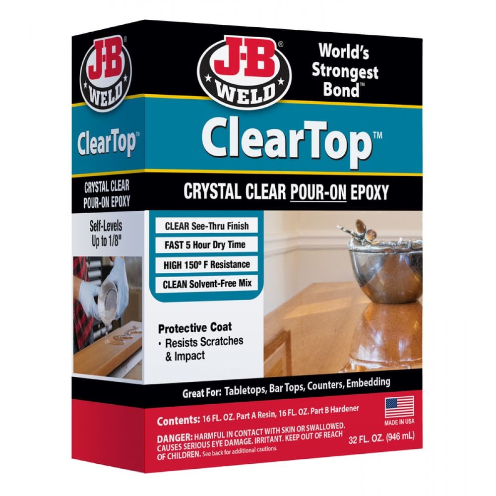 JB Weld Cleartop Pour-On Epoxy 32 Fl Oz (41032)