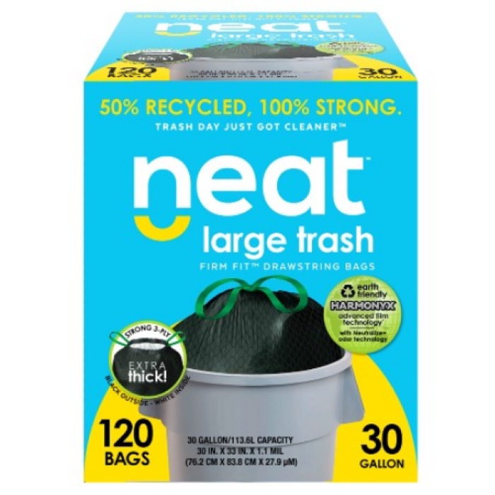 Picture of Aluf Plastics NEAT-30G-120 30 gal Neat Tall Kitchen Drawstrig Trash Bags