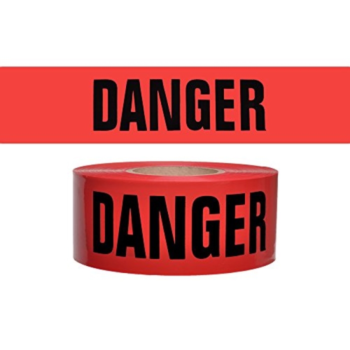 Swanson Tool BT3100RDGRDNE3 3 in. x 300 ft. Danger Tape, Red & Black