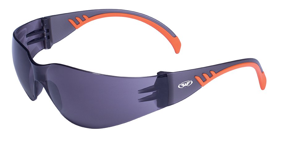 Flyz Orange Tips Smoke Lenses Safety Glass