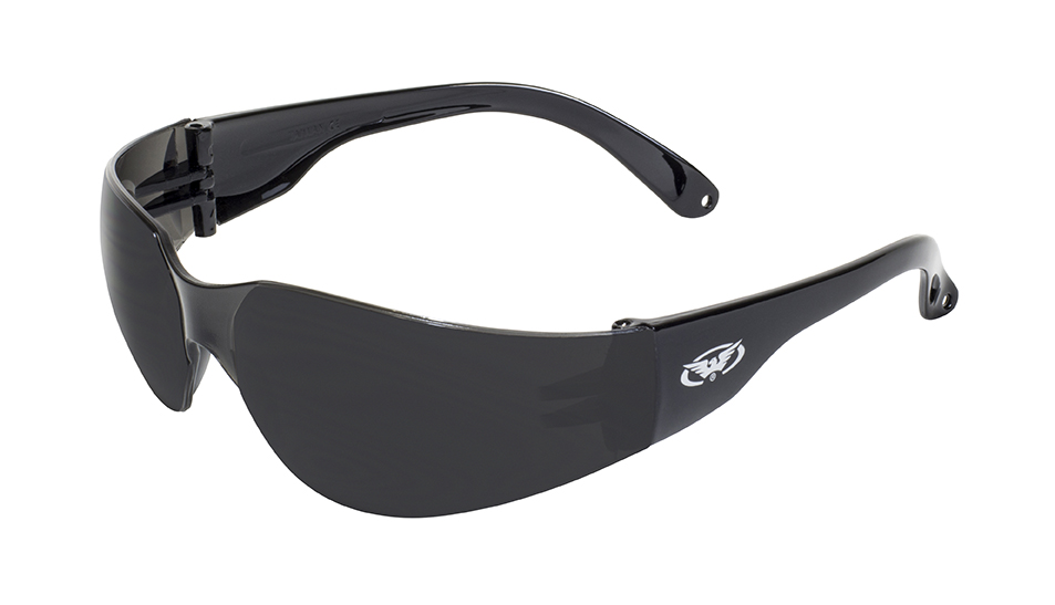Rider Gloss Black Frame & Super Dark Lenses Safety Glass