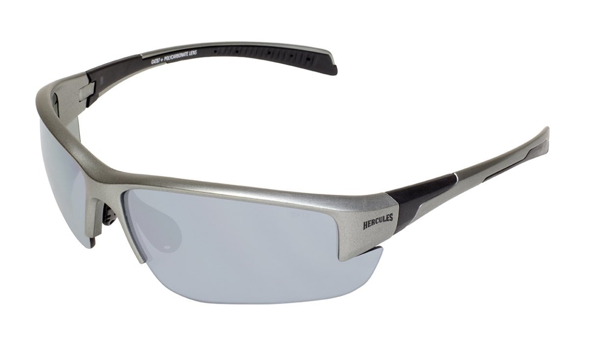 Hercules 7 Gray Metallic Frame & Mirror Lenses Safety Glass