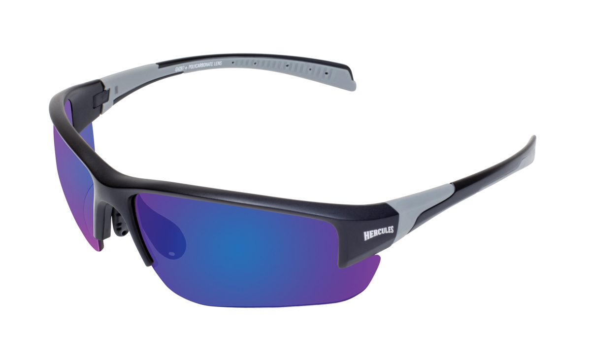 Hercules 7 Matte Black Frame & G-Tech Blue Lenses Safety Glass