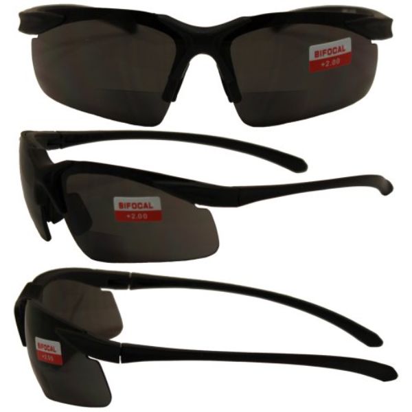 Global Vision Eyewear APEX2.0SM Apex Plus 2.00 Smoke Bifocal Lenses Safety Glass -  Global Vision Eyewear Corporation