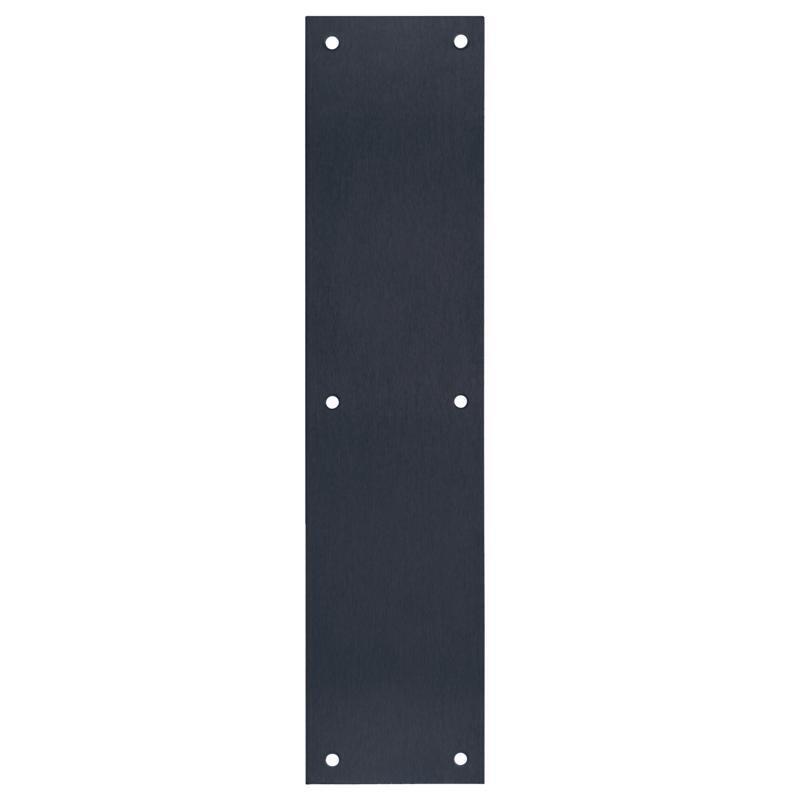3.5 x 15 in. Stainless Steel Push Plate, Matte Black