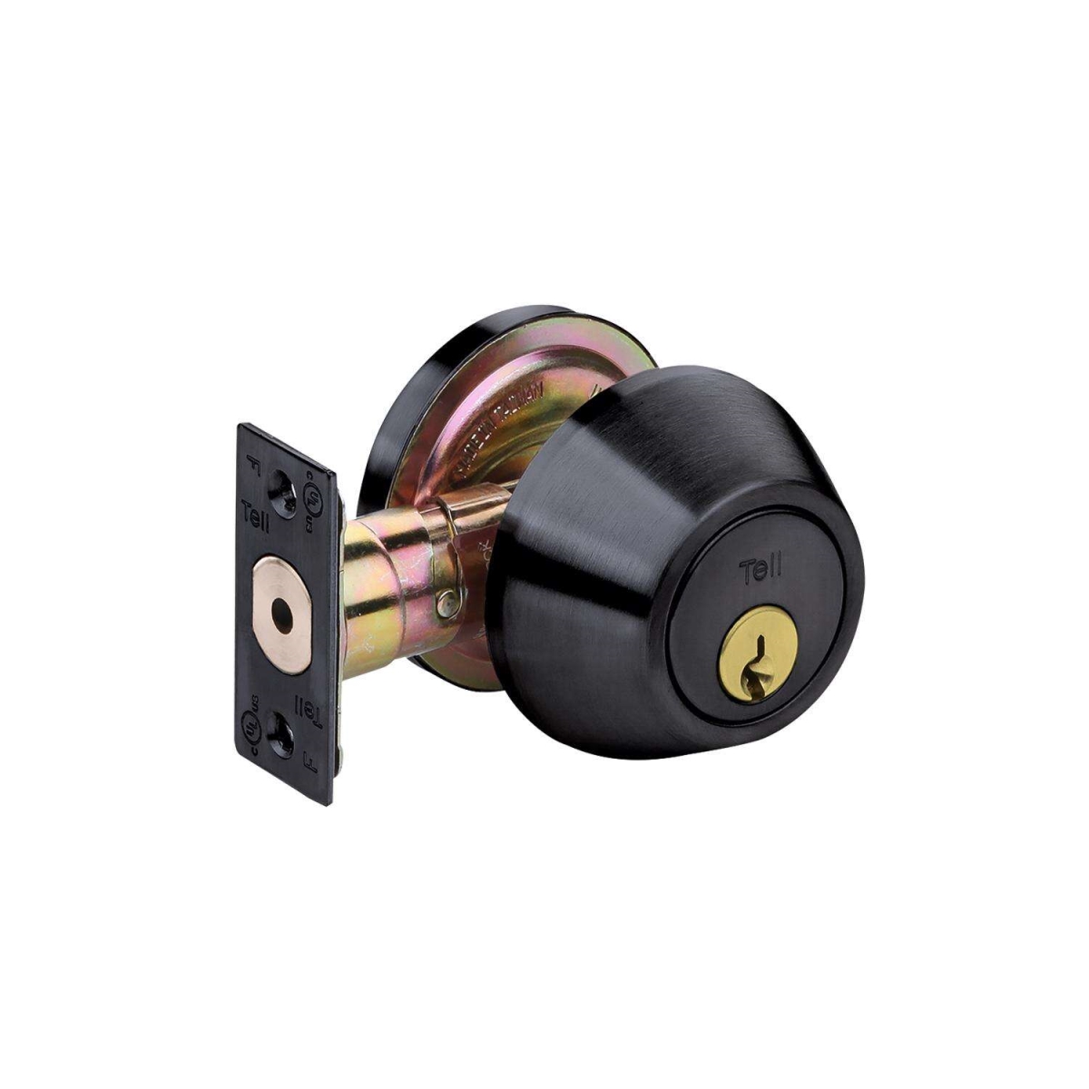 Steel Entry Knob & Single Cylinder Deadbolt, Matte Black