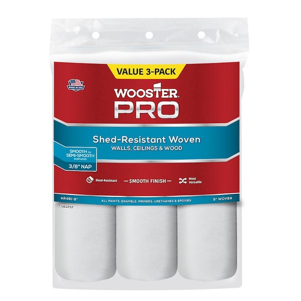 Picture of A Richard Tools 47328 9 in. x 0.375 in. Wooster Pro High-Density Pro Woven Roller Cover&#44; Pack of 3