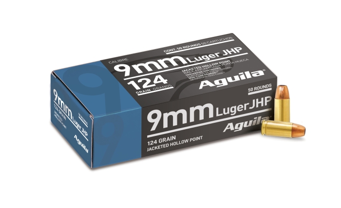 9 mm 124 Grain 50 Round Aguila Hollow Point Luger Jacket