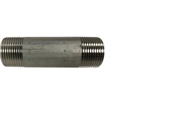 Midland Industries 48105 Pipe Nipple, 1 in, NPT, Stainless Steel, SCH 40 Schedule, 4 in L