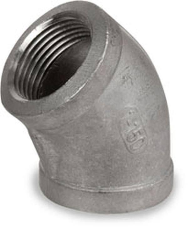 Anderson Metals 62184BAG 0.75 in. 45 deg 006B 150 lbs Stainless Steel 304 N Pipe Elbow