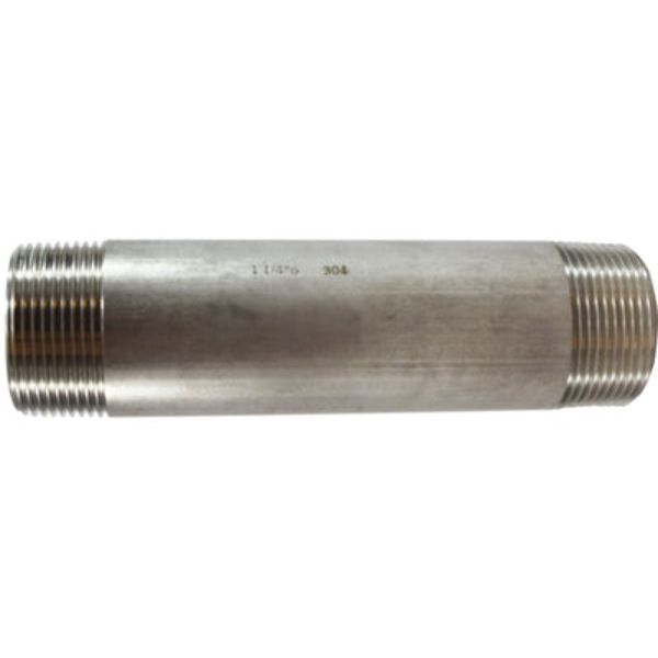 Picture of Anderson Metals 48125BAG 1.25 x 4 in. Stainless Steel E Nipple S Pipe