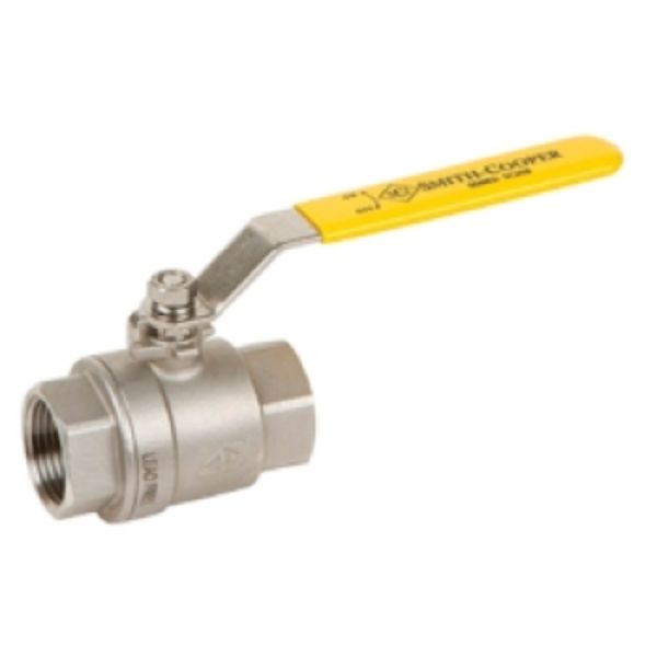 0.5 in. 304 Stainless Steel Ball Valve, 2 Piece