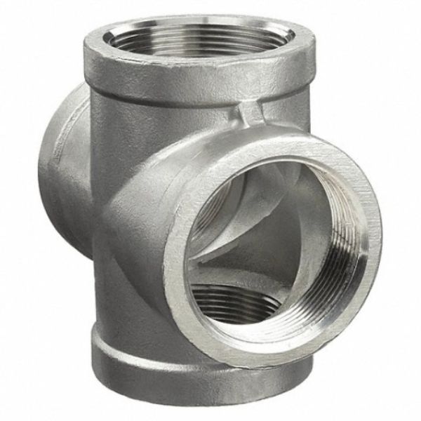 0.25 in. Stainless Steel Pipe Fitting Cross