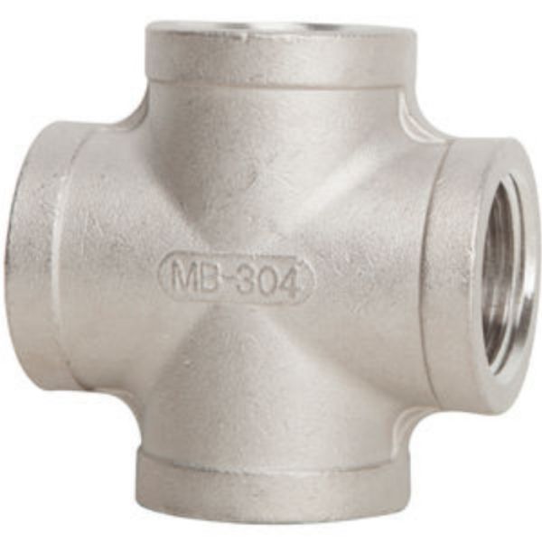 0.375 in. Stainless Steel Pipe Fitting Cross