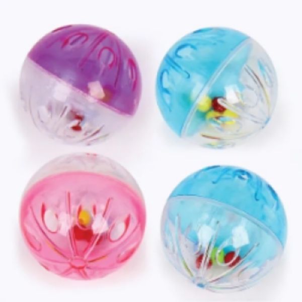 Picture of Boss Pet Products US8039-57 Pet Boulevard Park Rattle Ball Toys - Pack of 4