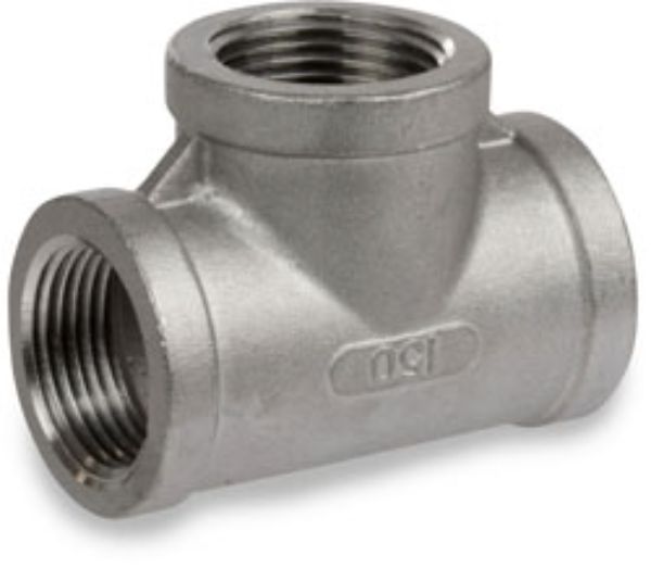 Anderson Metals 62250B 0.125 in. Stainless Steel Pipe Fitting Tee