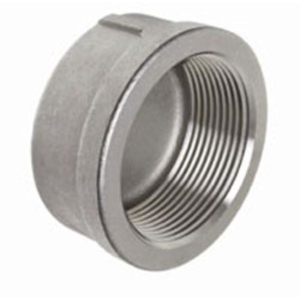 0.25 in. 304 Stainless Steel NPT Threaded Cap - Galvanized - 150 lbs