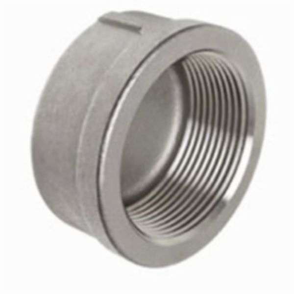 0.5 in. Stainless Steel NPT Threaded Cap - Galvanized - 150 lbs Rating