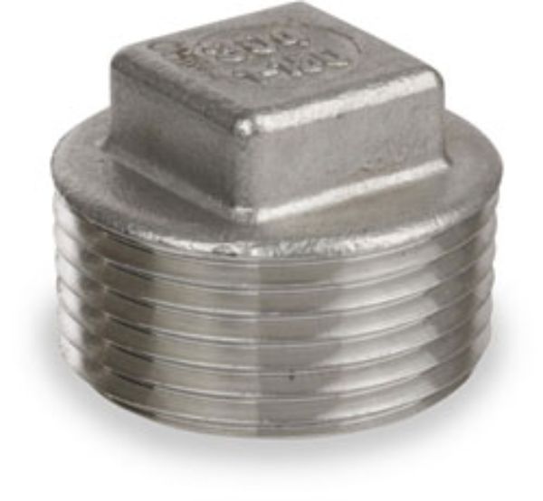 Anderson Metals 62672B 0.375 in. Stainless Steel Square E Head Plug