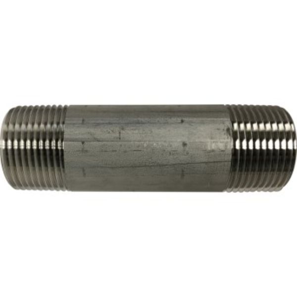 1 in. Schedule 40 Stainless Steel 304 Close Pipe Nipple