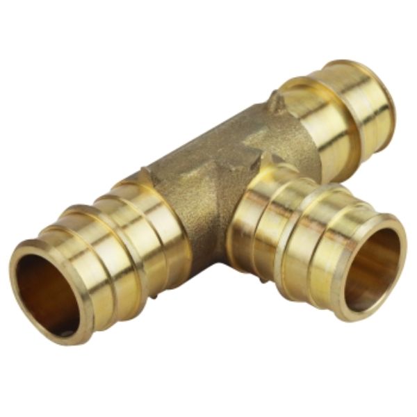 Pipe Tee, 34 in, Barb, Brass, 200 psi Pressure