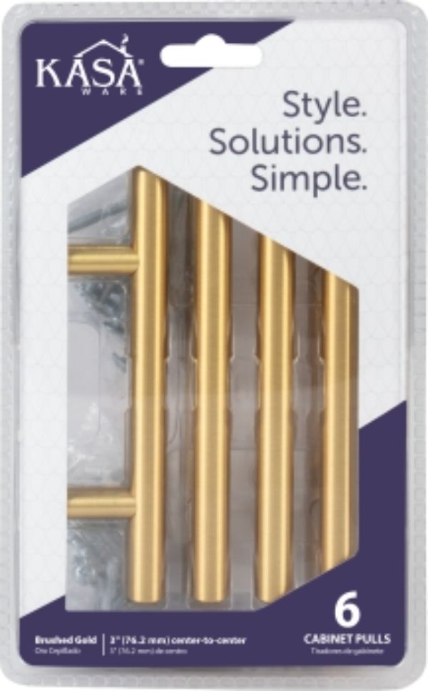 136 Mm 5-3/8In. O.L. Cabinet Pull, 3In. Center To Center, Bg ,