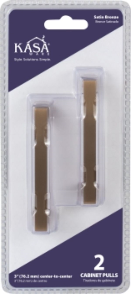 K7063SBZ-2 Square Bar Pull, Solid Brass - Pack of 2