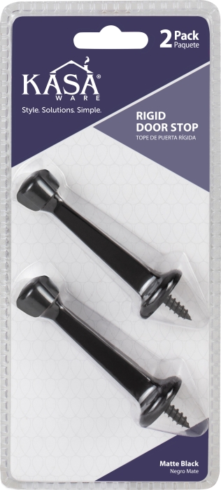 KFD3-A-MB2 Door Stops Rigid, Matte Black - Pack of 2