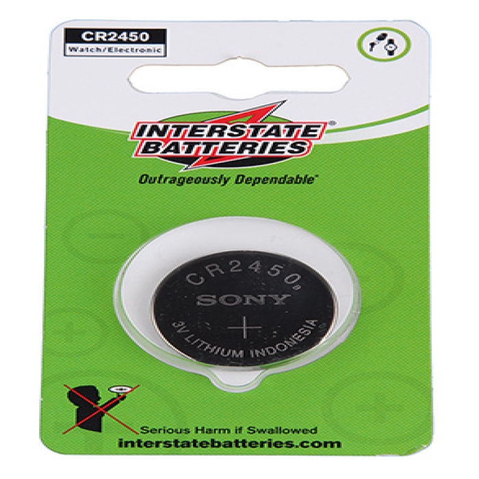 3V Lithium CR2450 Carded