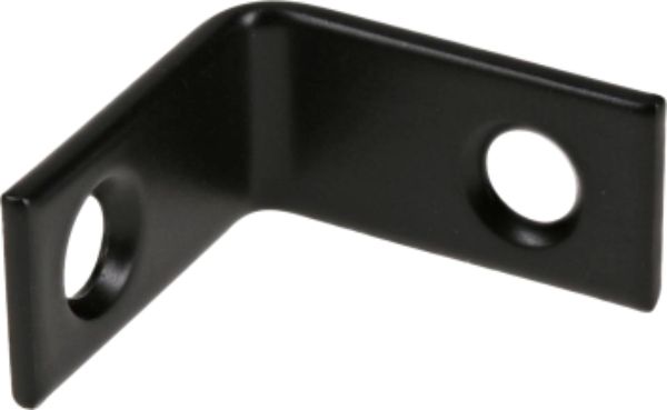 1 x 0.5 in. Corner Brace, Black - Pack of 4
