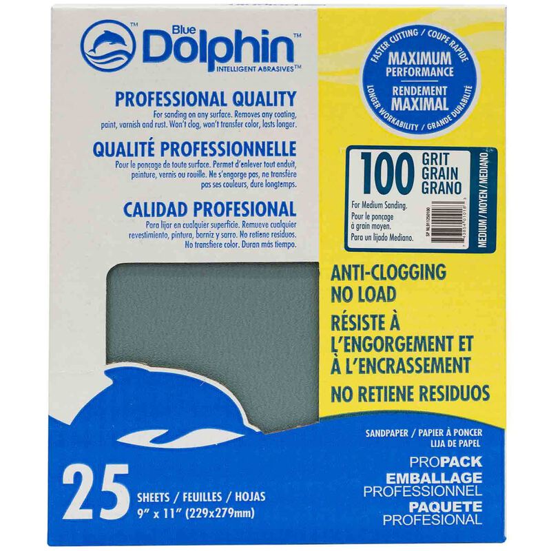 100 Grit Sand Paper - Pack of 25