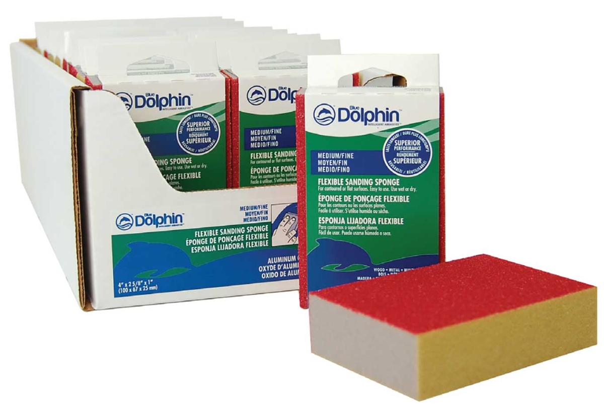 MF-10 - MED-FINE Medium & Fine Sanding Sponges - Straight