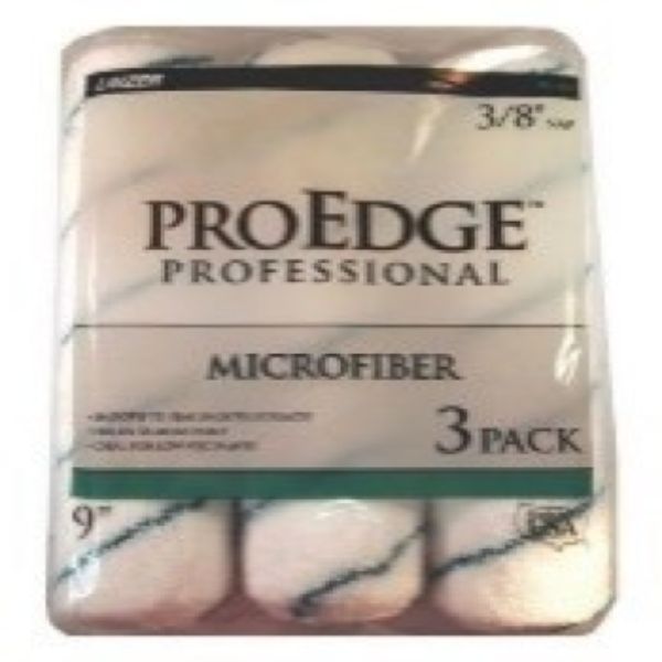 ProEdge Microfiber 9 in. W X 3/8 in. Paint Roller Cover 3 pk
