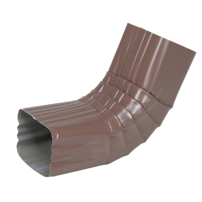 3 x 4'' Aluminum Brown Front Downspout Elbow